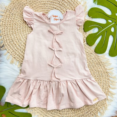 Vestido Três Laços - Rose